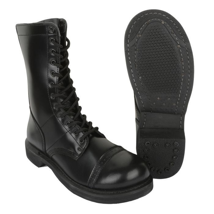 US WW2 Paratrooper Leather Boots by Rothco Black Epic Militaria