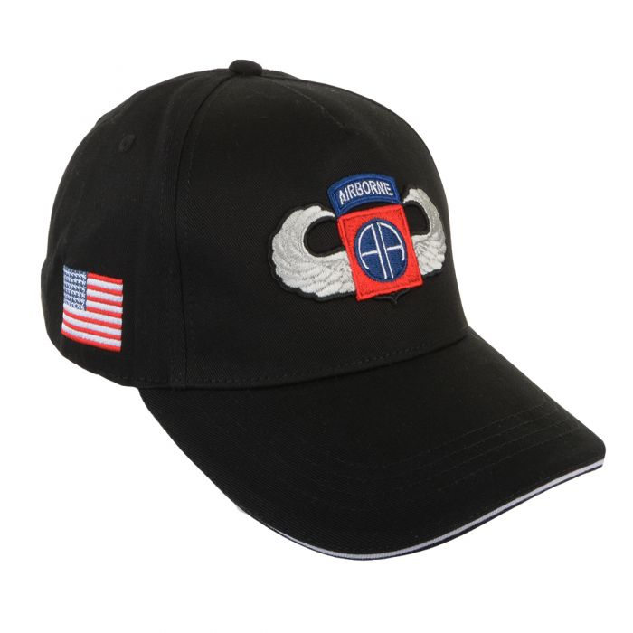 82nd Airborne Baseball Cap Black Epic Militaria