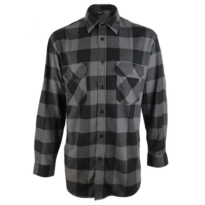 Lumberjack Flannel Shirt - Grey & Black - Epic Militaria