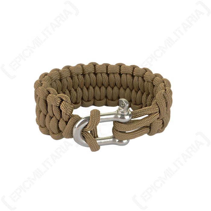 Paracord Quick Unravel Loops Bracelet Coyote Epic Militaria