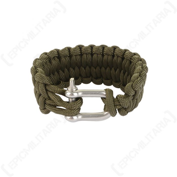 Paracord Quick Unravel Loops Bracelet Olive Green Epic Militaria