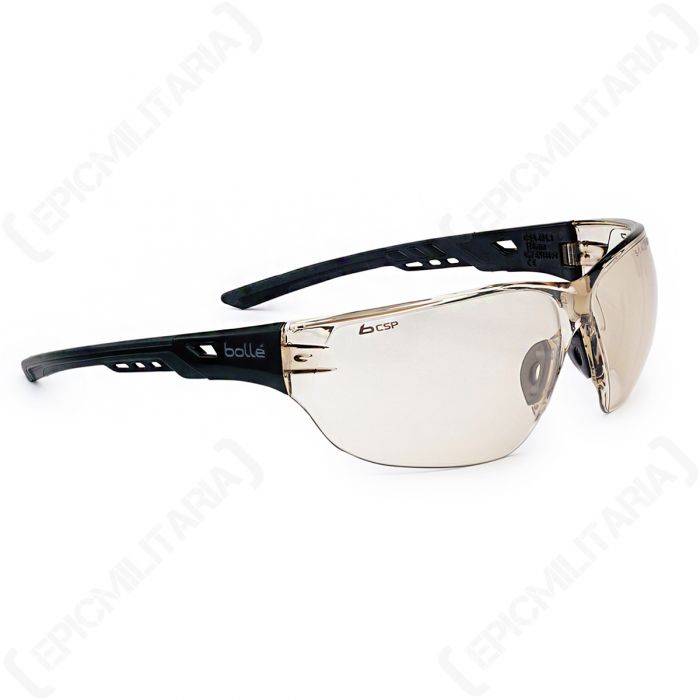 Bolle Ness+ Safety Glasses Clear Platinum Lenses Epic Militaria