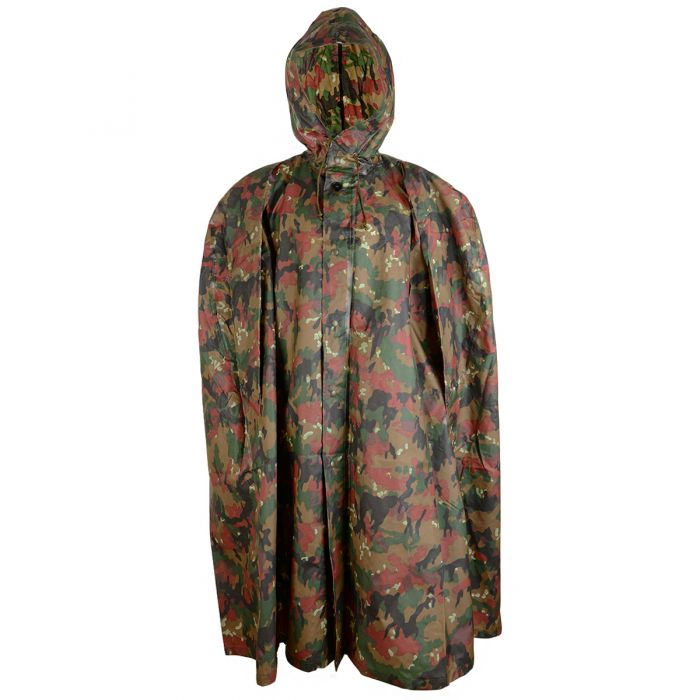 Genuine Swiss army white camouflage poncho hooded cape winter camo military NEW main image 1