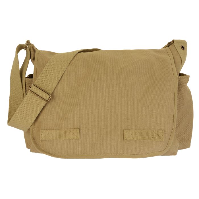 Rothco Vintage Washed Canvas Messenger Bag Khaki Epic Militaria