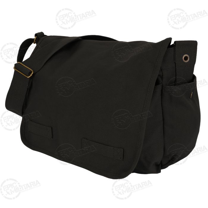 Rothco Classic Canvas Messenger Bag Black Epic Militaria