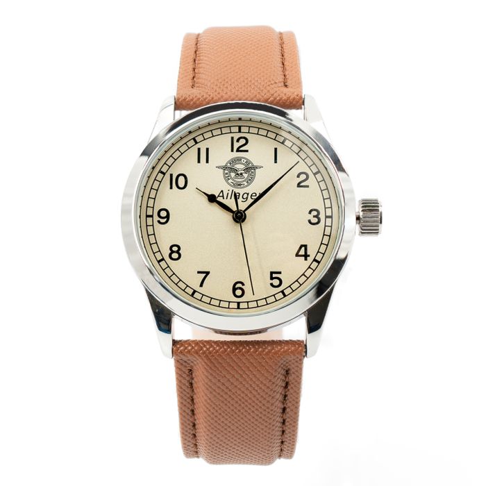 Ailager British RAF Pilot Watch Brown Strap