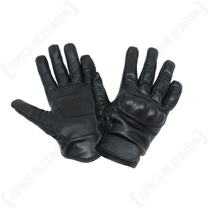 Black Leather D-3A Leather Tactical Usmc Us Military Airsoft Paintball Gloves 