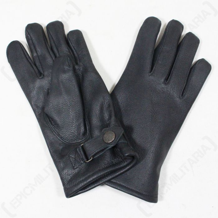 US style gloves black leather Original Belgian army combat leather gloves