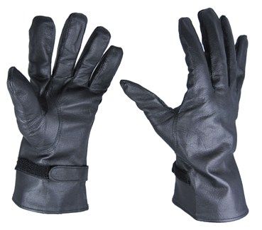 BLACK LEATHER GLOVES NEW FRENCH ARMY SIZE 8.5 MILITARY UN-ISSUED WINTER 