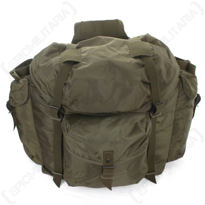 Original Austrian Olive Drab Rucksack Army Surplus Backpack Bag Military Green 