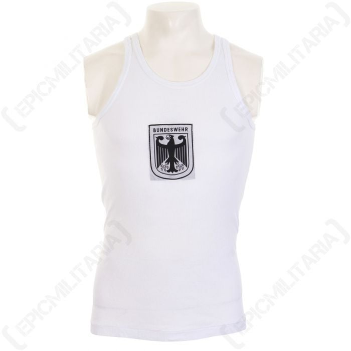 GERMAN ARMY /"BUNDESWEHR/" MILITARY TANK TOP VEST SINGLET WITH EAGLE PATCH