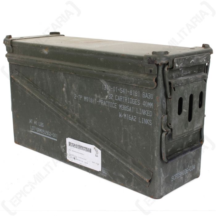 MILITARY 40mm METAL AMMO CAN STORAGE BOX 1310-01-572-0689