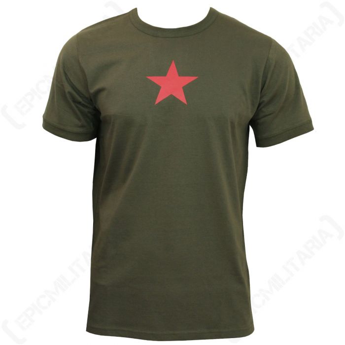 skipper Installation chemicals Olive Green Soviet Red Star T-Shirt - Epic Militaria