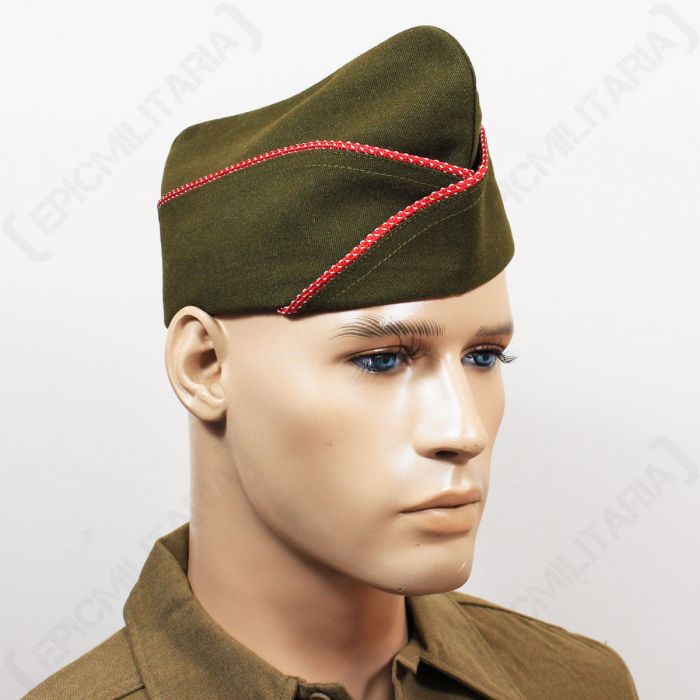 WW2 US Issue Type Garrison Cap Red and White Piped Epic Militaria
