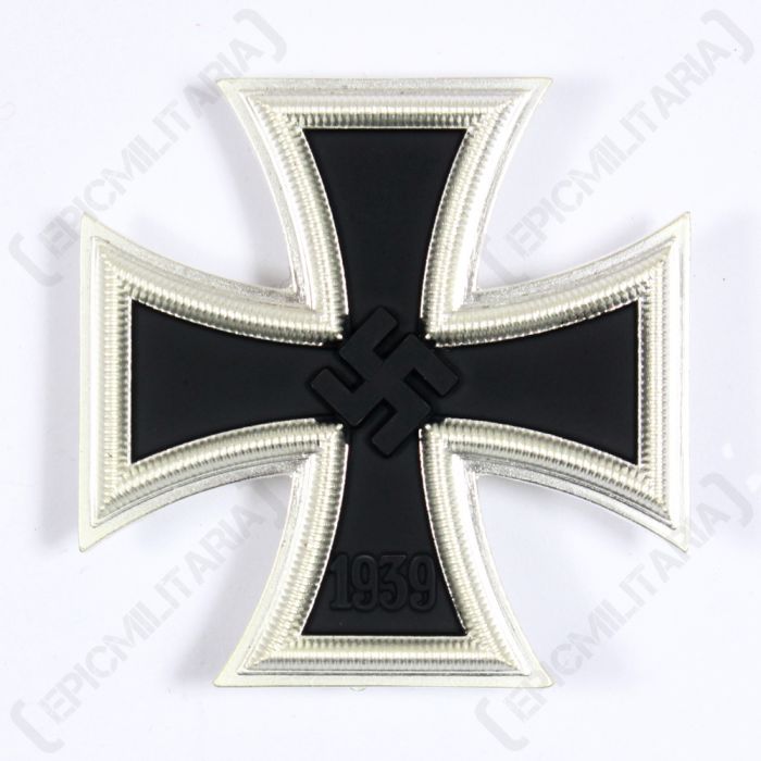 IRON CROSS MEDAL 1939 WW2 ANTIQUE REPRO GERMAN MILITARY MEDAL SILVER