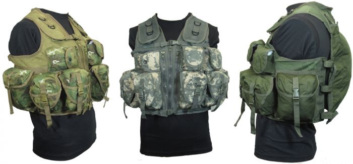 9 Pocket Olive Green Tactical Vest 