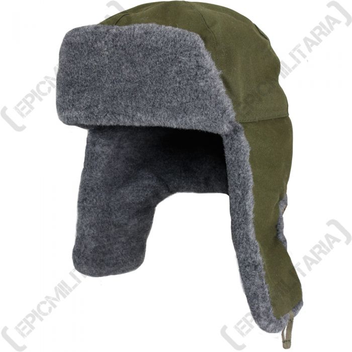 Czech/Russian Ushanka Style Hat - Olive Green - Epic Militaria