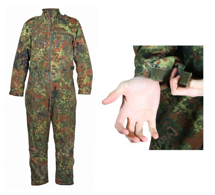 Original German army flecktarn camo overall suit combat tanker coverall