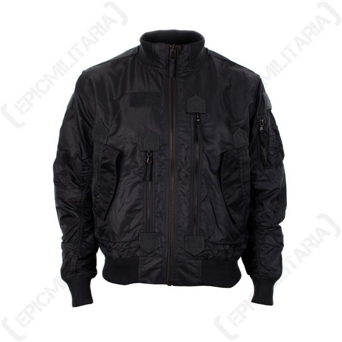 US Tactical Flight Jacket Black Epic Militaria