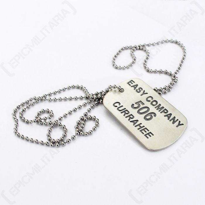 Band of Brothers Silver Dog Tag Engraved Easy Company 506