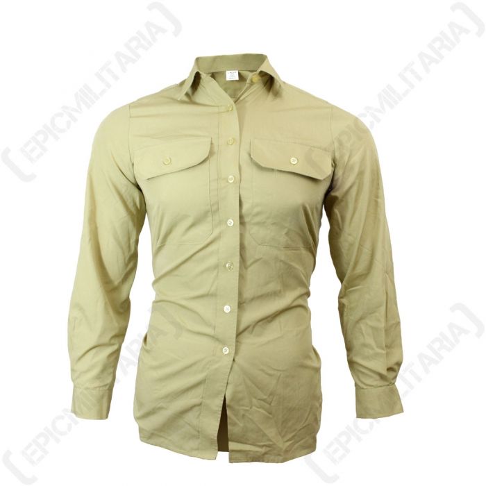 Original Womens Khaki Shirt Long Sleeve Epic Militaria