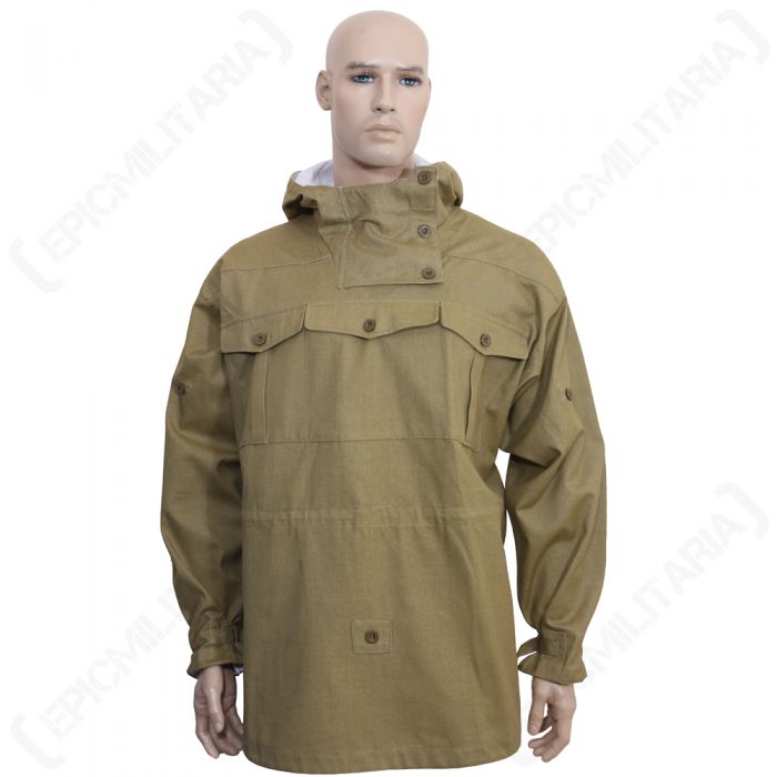 Tan White Canvas Mountain Anorak Epic Militaria