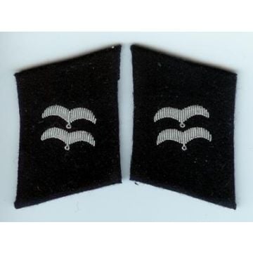 Luftwaffe RLM Construction Division Gefreiter Collar Tabs - Black