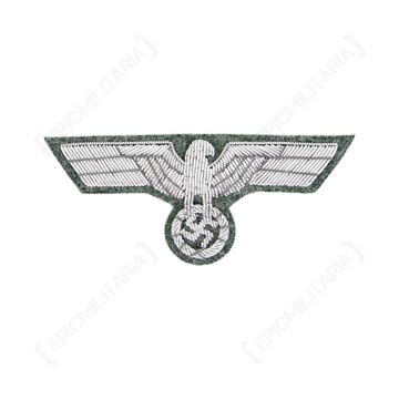 WW2 German Army M1943 Silver Bullion Breast Eagle