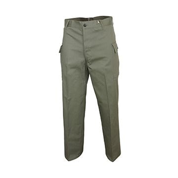 This view shows the front of the US HBT OD3 Trousers. Thumbnail.