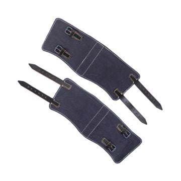 Luftwaffe Blue & Black Leather Gaiters Thumbnail