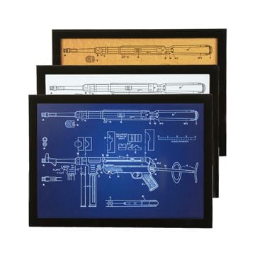 German MP40 Framed Blueprint