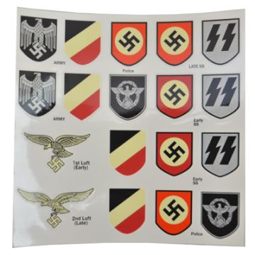WW2 German helmet Decal Sheet