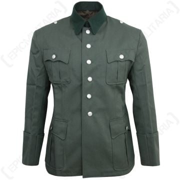 This view shows the front of the German Army Officers Gabardine Wool Tunic - Front