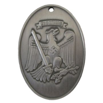 WW2 Prussian State Police Warrant/ID Tag - Silver