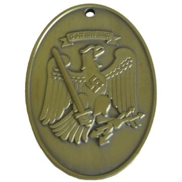 WW2 Prussian State Police Warrant/ID Tag - Brass