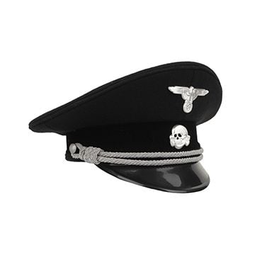 WW2 German Allgemeine Officer Visor Cap - Black Piping