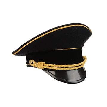 WW2 German Allgemeine Generals Visor Cap without Insignia - Gold Piping