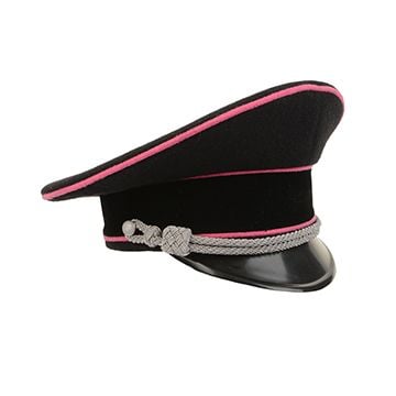 WW2 German Allgemeine Officer Visor Cap without Insignia - Pink Piping - Imperfect