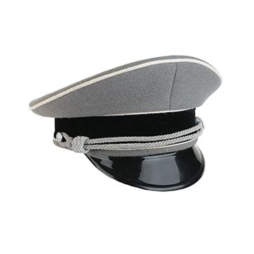 German Waffen SS Officer Visor Cap - Stone Grey without Insignia
