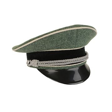 German Army Officer Visor Cap - Field Grey without Insignia