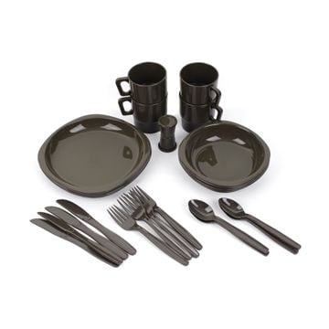 26 Piece Camping Dinner Set - Olive Drab Thumbnail