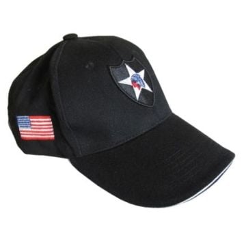 Black US 2nd Infantry Baseball Cap
