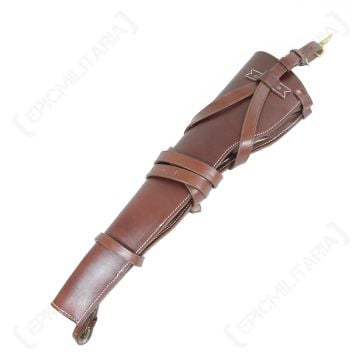 Back of brown leather US M1 Carbine Leather Holster
