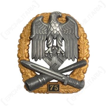 WW2 German Numbered General Assault Badge - 75