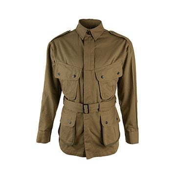 WW2 US Airborne M1942 Jump Suit Jacket thumbnail with belt shut