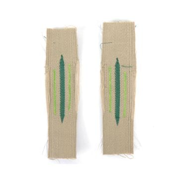 Panzer Grenadier Bevo Litzen Collar Tabs - Meadow Green