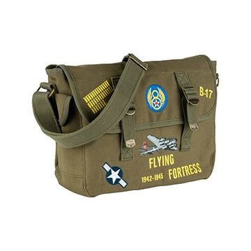 US B-17 Flying Fortress Canvas Shoulder Bag - Olive Drab