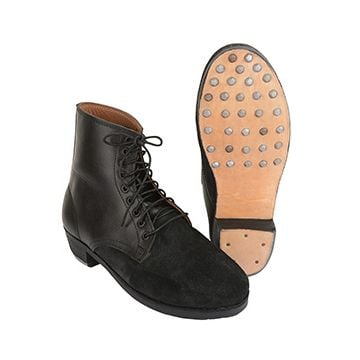 This view shows the front of the WW2 German M43 Low Boots - Black. Thumbnail
