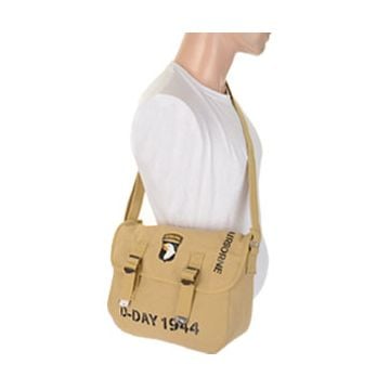 101st Airborne Canvas Shoulder Bag - Khaki
