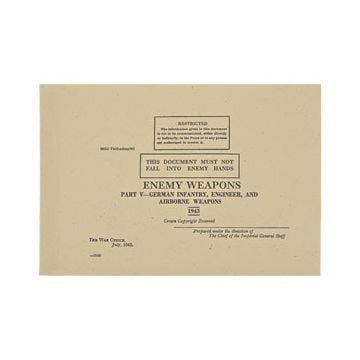 WW2 British Army Guide to Enemy Weapons